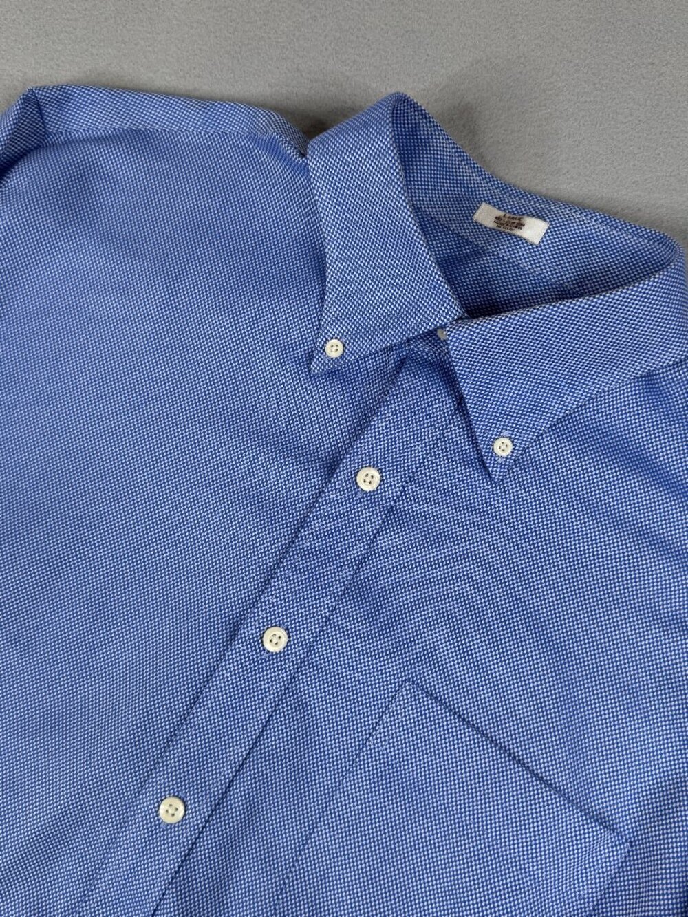 PETER MILLAR Men's Nano Luxe Royal Oxford Button Down Long Sleeve Shirt , Size L